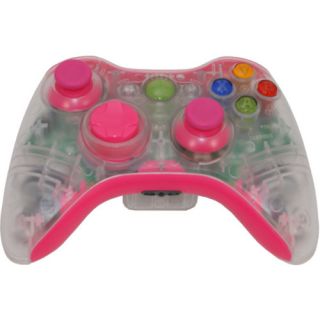 MadModz Clear Pretty in Pink Xbox 360 Controller Kit