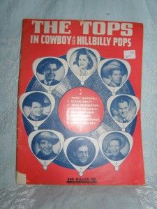 Lot of 4 Vintage Cowboy Sheet Music   Wilf Carter, Hank the Yodeling