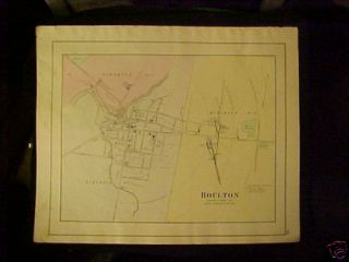 1884 Houlton Presque Isle etc Maine Map Colbys Atlas