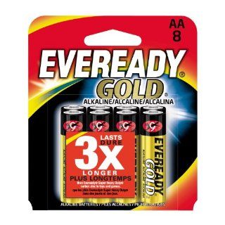 Eveready Gold Alkaline Batteries, Size AA, 8 Count (Pack