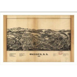 Historic Warner, New Hampshire, c. 1884 (L) Panoramic Map