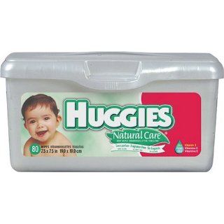Huggies Natural Care Baby Wipes with Tub, 80 Count (Pack