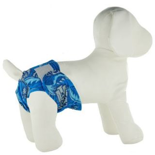  Dog Diaper for Incontinence House Training Small Tiki Cobalt