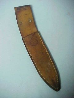  OLSEN KNIFE Leather Sheath Howard City Mich OK BRAND Antique Vintage