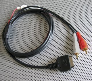 iPod iPhone to RCA Audio Input Charge Cable for Car Headunit Home