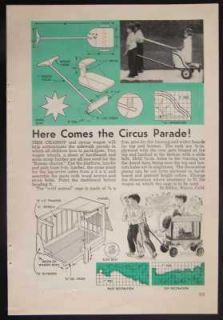Chariot Lion Cage Circus Parade Wagon 1956 How to Build Plans