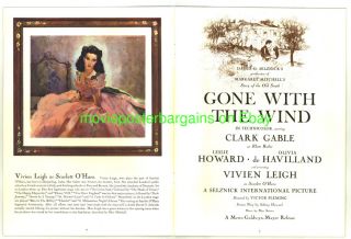 Gone with The Wind 1939 Souvenier Program 50th Ann 18 Pages 1989