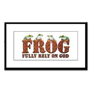 Small Framed Print FROG Fully Rely On God 