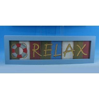 Wooden Relax Nautical Plaque 24   Nautical Themed Signs
