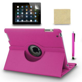 iPad 2 3 360° Rotating PU Leather Case Smart Cover Stand Choose Color