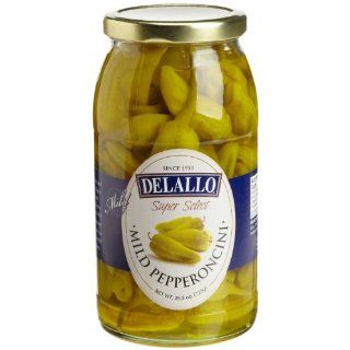 DeLallo Mild Pepperoncini, 25.5 Ounce Jars (Pack of 6) 