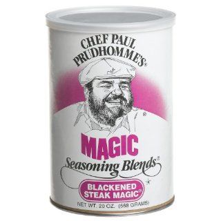 Chef Paul Blackened Steak Magic Seasoning, 20 Ounce Canisters (Pack of