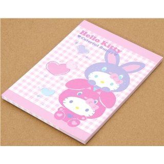 kawaii Notepad with Hello Kitty as Rabbit with hearts