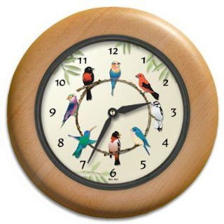 Birds Round Wood Wall Clock: Everything Else