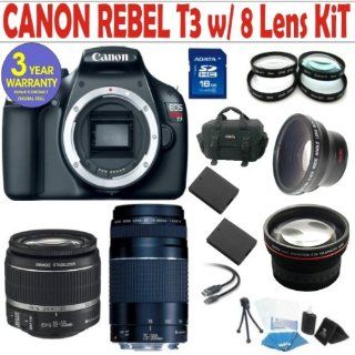 Canon Rebel T3 (EOS 110D) 8 Lens Deluxe Kit with EF S 18