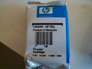 Genuine HP 75XL CB338WN 140 Tri Color Ink Cartridge SEALED New