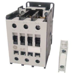 GE CL45A310MJ IEC Contactor,NonRev,120VAC,34A,3P,1NO Home