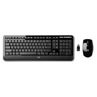 New HP Deluxe Wireless Keyboard Mouse Receiver Bundle