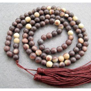 Tibet Buddhist 108 Zipao Jade Beads Prayer Mala Necklace