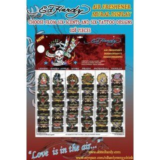 Ed Hardy Car Air Freshener 108 Pieces Scents and Designs Limited