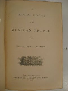1887 A Popular History of Mexican People Illustrated