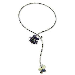 Lapis lazuli flower necklace, Song of Summer Jewelry