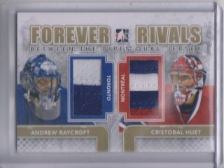  ITG Forever Rivals Between The Pipes Jerseys Dual Gold Raycroft / Huet