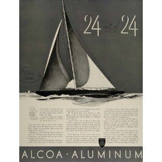 1936 Ad Alcoa Aluminum Sloop Prestige Harold Vanderbilt