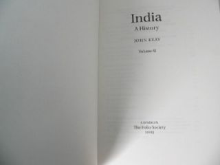 Folio Society India A History Two Volume Boxset John Keay