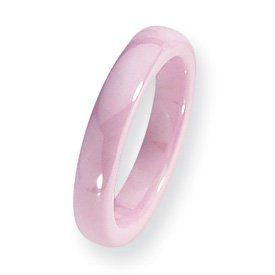 Ceramic Pink 4mm Polished Band Ring   Size 5   JewelryWeb Jewelry