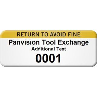 Customizable Avoid Fine Asset Tag with Numbering, 0.75 in