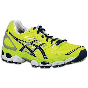 ASICS® Gel   Nimbus 14   Mens   Running   Shoes   Neon Yellow/Navy