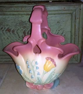 Hull Pottery Large Bow Knot Vintage Vase B 29 12
