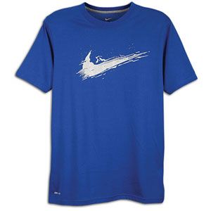 Nike Dri Fit Swoosh T Shirt   Mens   Varsity Royal/Dark Grey Heather