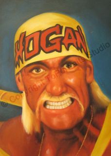Hulk Hogan WWF WWE Wrestling Champion Art Oil Painting