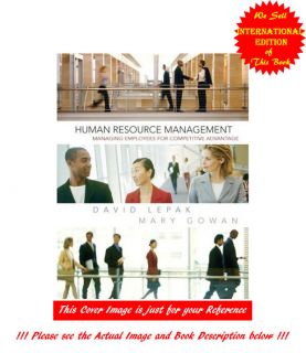 Human Resource Management ISBN 9780131525320 by David Lepak Mary Gowan