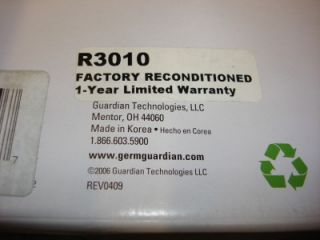 Germguardian R3010 Ultrasonic Humidifier Air Cleaner HD