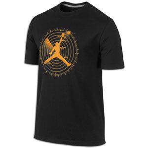 Jordan Radar T Shirt   Mens   Basketball   Clothing   Black/Del Sol