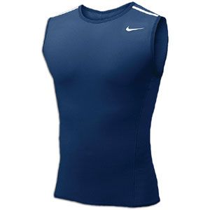 Nike Muscle S/L Tank   Mens   Track & Field   Clothing   Navy/White