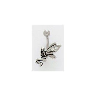 Cute Silver Jeweled Fairy Belly Button Ring: Everything
