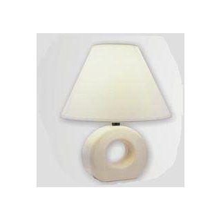 Warm Lampshade Ceramic Ring Base Accent Table Lamp: Home