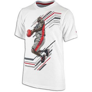 Nike Lebron Tech Pose T Shirt   Boys Grade School   White/University