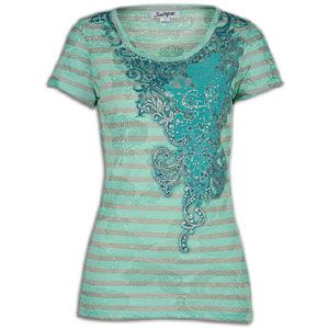 Southpole Scoop Neck Burnout Tee   Womens   Casual   Clothing