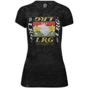 LRG Think Legacy Burn Out T Shirt   Womens   Skate   Clothing   Black