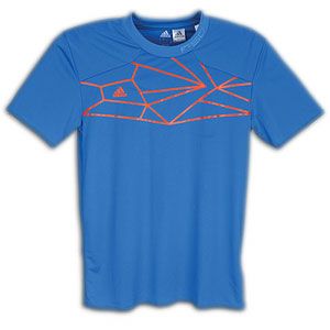 adidas F50 Style Poly S/S T Shirt   Mens   Soccer   Clothing   Blue