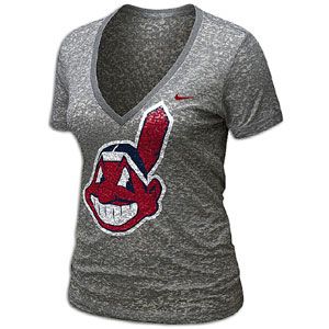 Nike MLB Burnout T Shirt   Womens   Baseball   Fan Gear   Indians