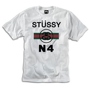 Nº4 Stripes t shirt by Stussy. Regular fit Stussy tee. Stussy Nº4 at