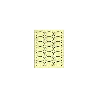 (6 SHEETS) 126 1 3/8x2 1/2 OVAL GOLD METALLIC STICKERS
