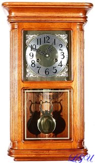 New Huntington Style Replica Oak Wall Clock