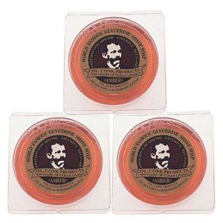 3 pack 2.25 Col. Conk Amber Shaving Soap Health